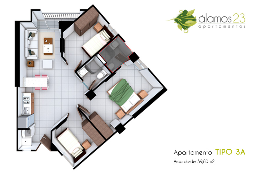 ÁLAMOS 23 - PLANTA TIPO 3A