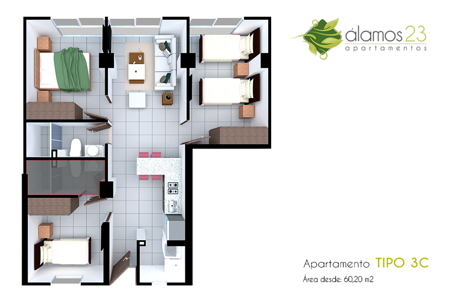 ÁLAMOS 23 - PLANTA TIPO 3C